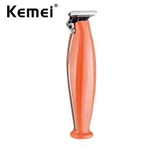 Aparador De Cabelo Kemei Para Crianças Barbearia Sem Fio Recarregável Máquina De Corte De Bebê Elétrico Laranja Baixo Ruído