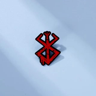 Broche De Esmalte Berserk Vermelho Nórdico Broches De Lapela Crachás Punk Gothic Jewelry Gift for Friends