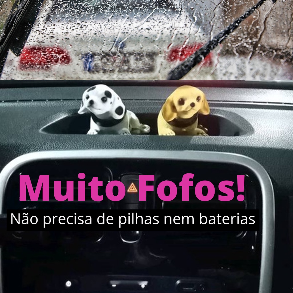 Cachorro Flocado Balança A Cabeça Enfeite Para Carro | Decorativo