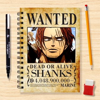 Sketchbook Caderno Desenho Anime One Piece Procurado Wanted 140 Págs 70  Folhas 180g ou 100 Págs 50 Folhas 240g