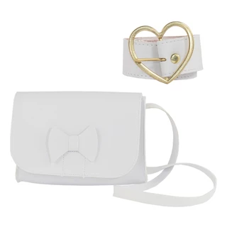 Kit menina Bolsa e cinto infantil conjunto moda KIT2P1019