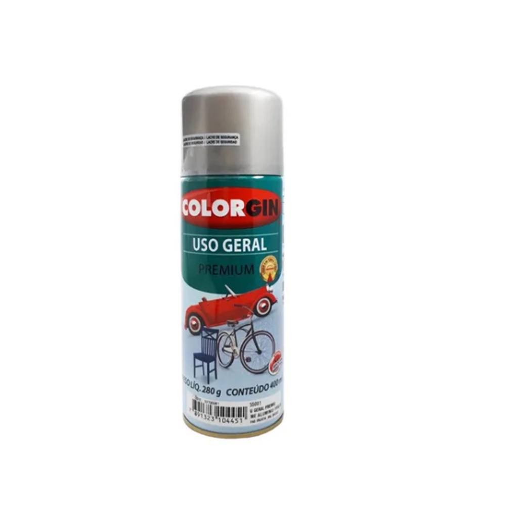Tinta Spray Uso Geral Premium 400ml Alumínio Colorgin | Shopee Brasil