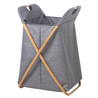 Cesto De Roupas Bambu Organizador Multiuso