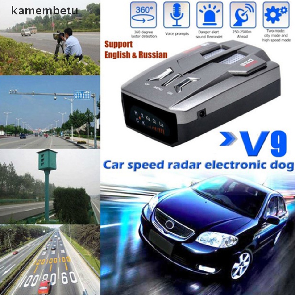 Compra online de Detector de radar de carro 360 graus 16 Banda LED Display  anti radar policial velocidade alerta de voz