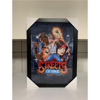 Streets of Rage Quadros - A4 21x30cm - Com Moldura e Acetato - Unidade