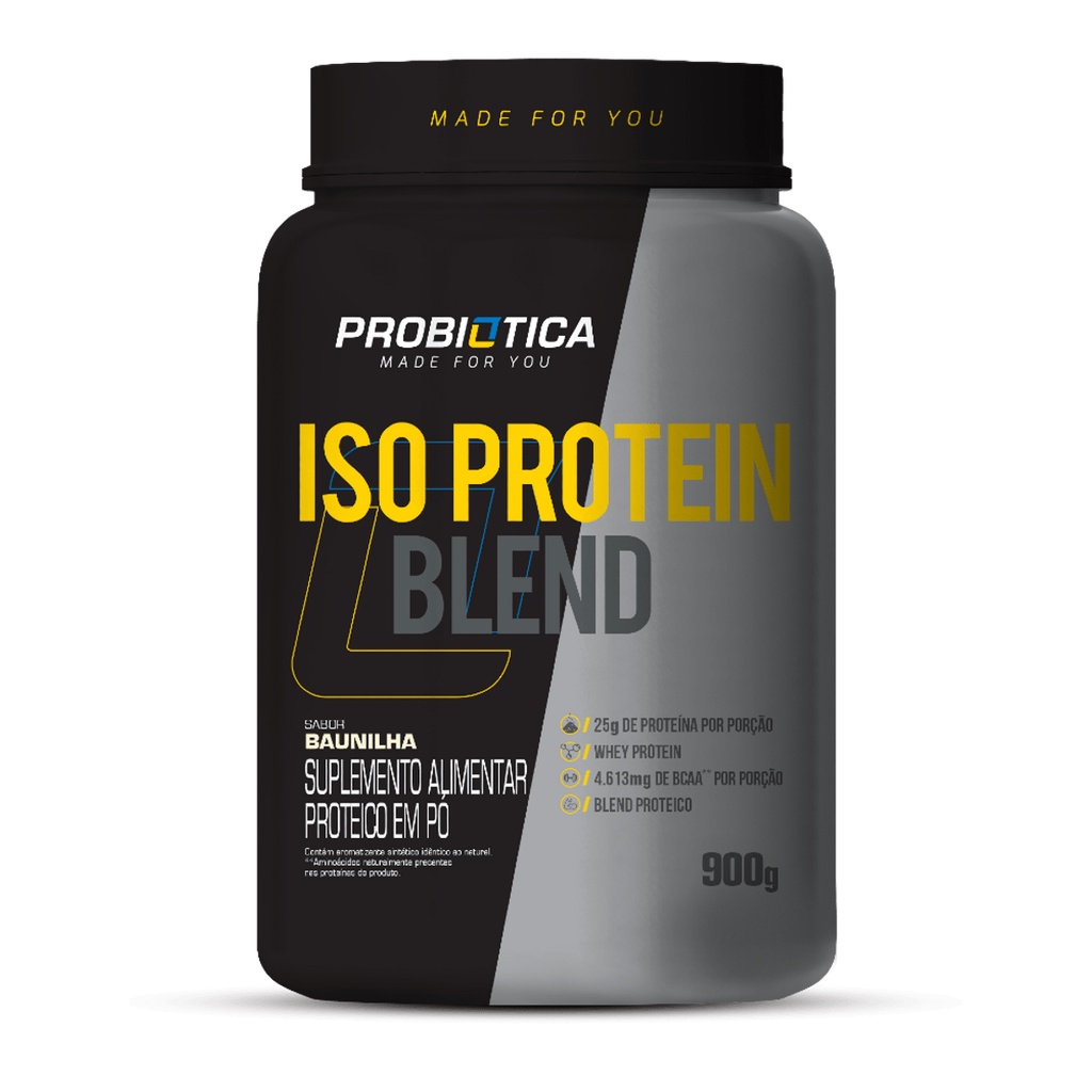 Whey Protein Iso Blend 900g Probiotica Produto Original