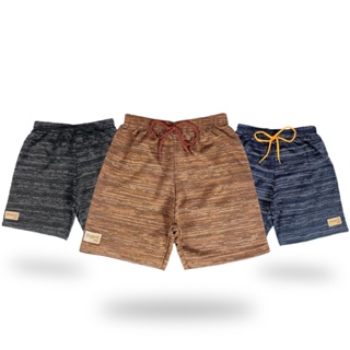 Shorts Masculino 3 Bermudas Menino em Malha Moletinho Rajado exclusiva , confortável de Verão Tamanhos 4.6.8.10.12.14 e 16 Anos