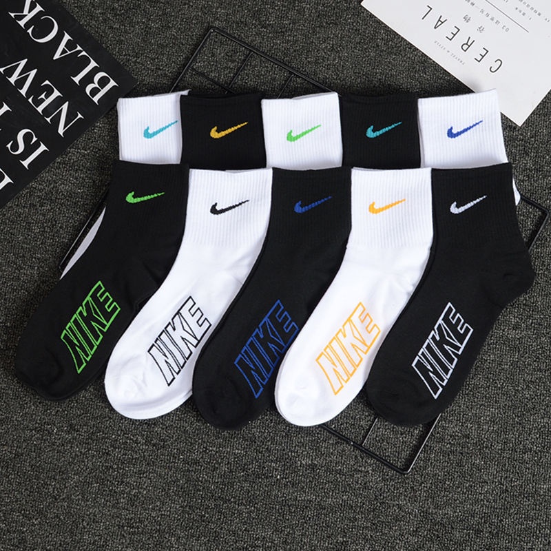Meias Esportivas De Algodão De Cano Médio Estilo Primavera/Verão