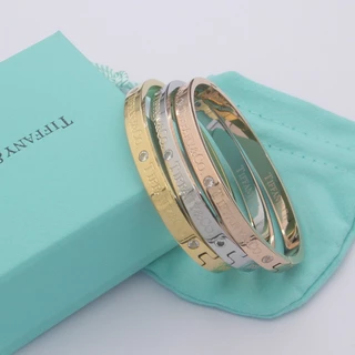Tiffan@y Bracelete De Moda Homem 925 Casal De Prata dt879