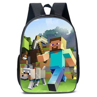 Minecraft Mochila Jogos de desenhos animados 3pcs Mochilas Escola Para  Meninas Meninos Set Primário Kid Alunos Alívio de Carga Mochilas