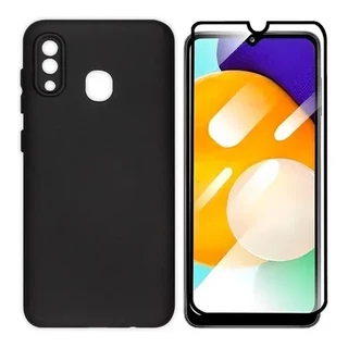 Capa Capinha Aveludada Para A20/a30 + Película 3d Vidro