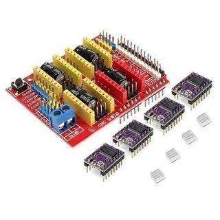 Kit Cnc Shield V3 + 4 Driver Drv8825 Com Dissipador