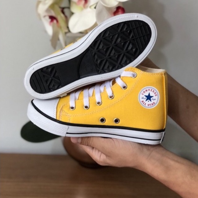 Tênis Infantil Unissex Converse All Star Cano Alto Amarelo