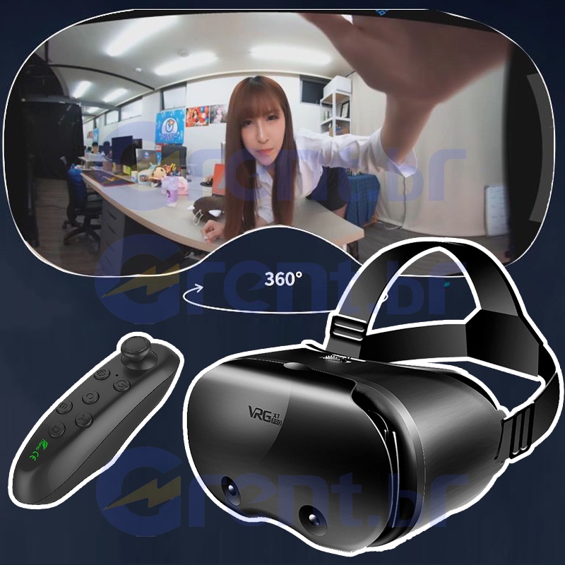Foto de Jovem Mulher Menina Gamer Segurar Vr Headset Ar Óculos Inovadores  Relógio 3d 360 Jogo De Vídeo Jogar Em Futurista Roxo Luz Neon Realidade  Aumentada Virtual Conceito De Tecnologia Closeup Vista