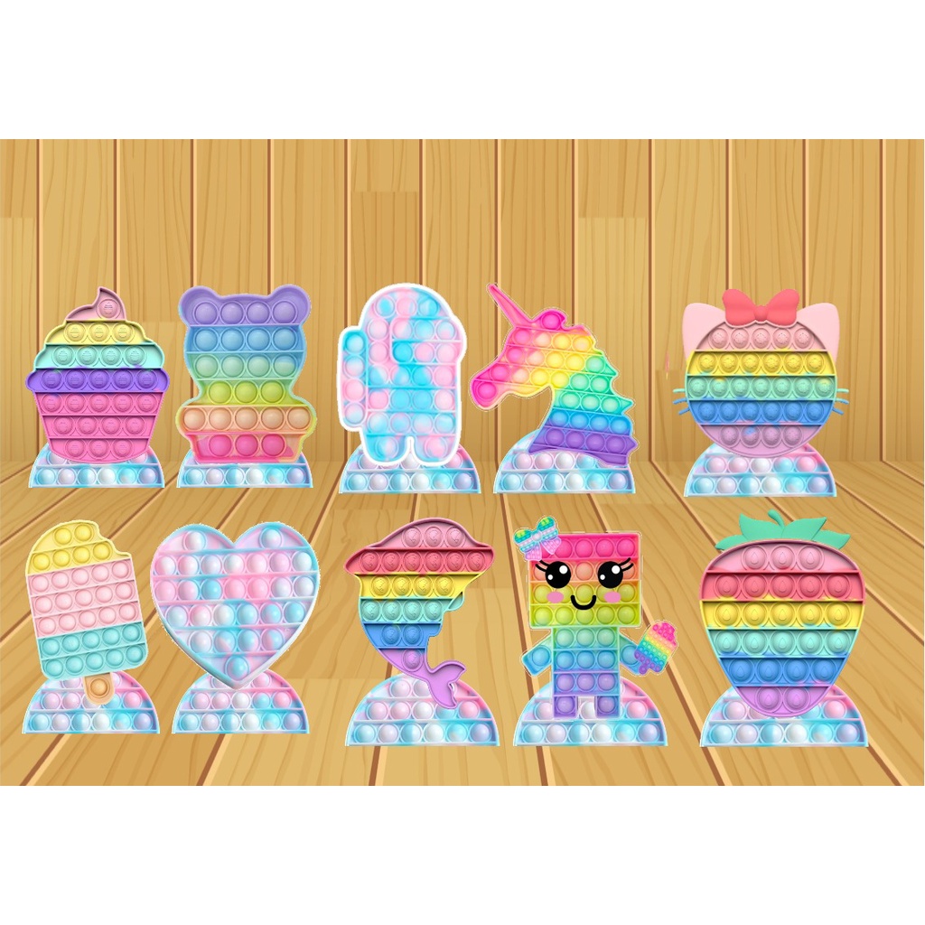 Display de Festa 15cm em Madeira MDF Tema : Top It | Shopee Brasil