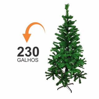 Árvore Pinheiro de Natal Tradicional Verde Pinheirinho Canadense Decoração Natalina 230 Galhos 150cm (1 Metro e 50cm)