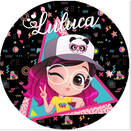 Painel De Festa Redondo Sublimado Em Tecido Tema Luluca Licenciado