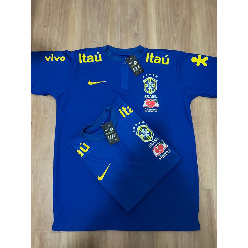 Camisa Do Brasil Azul 2021 Camiseta De Time Futebol - Frete grátis com  cupom !!!