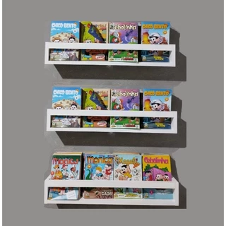 KIT 3 Prateleiras Infantil 100% MDF 40cm Decorar Quarto/ Sala/ Cozinha/Banheiro