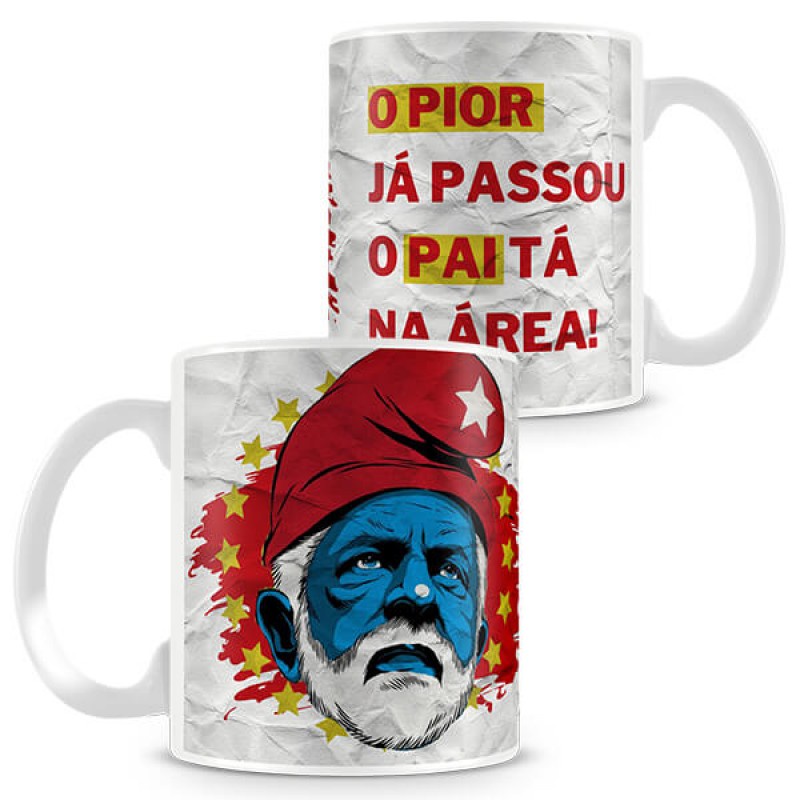 Caneca Personalizada Lula O Pior J Passou O Pai Ta Na Area Porcelana Ml Shopee Brasil