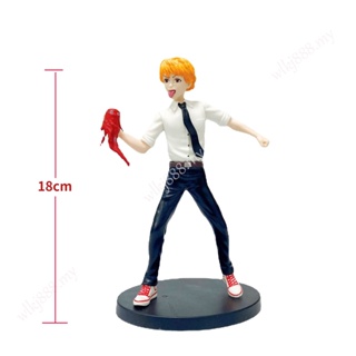 8 Peças/Conjunto Figuras De Ação Anime Motosserra Homem Denji Power Pochita  Boneca Modelo