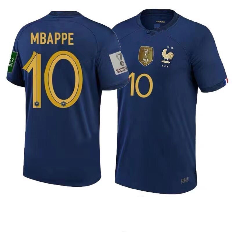 Copa Do Mundo 2022 França Camisa De Futebol Para Casa E Sair 10 Mpeba Personalizada Player Edition fan