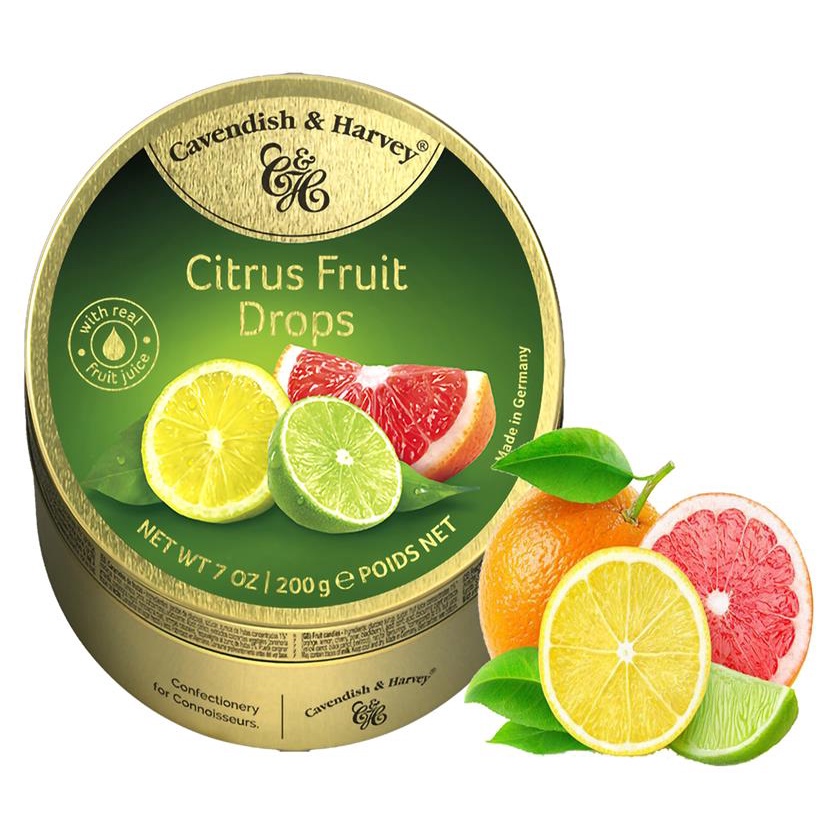 Balas Alemas Cavendish & Harvey Citrus Fruit 200g Shopee Brasil