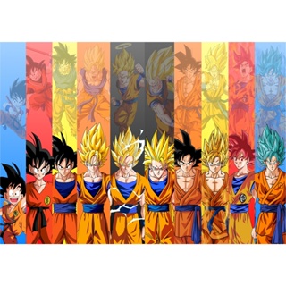 Placa decorativa 29x20 anime dragon ball super saiyajins