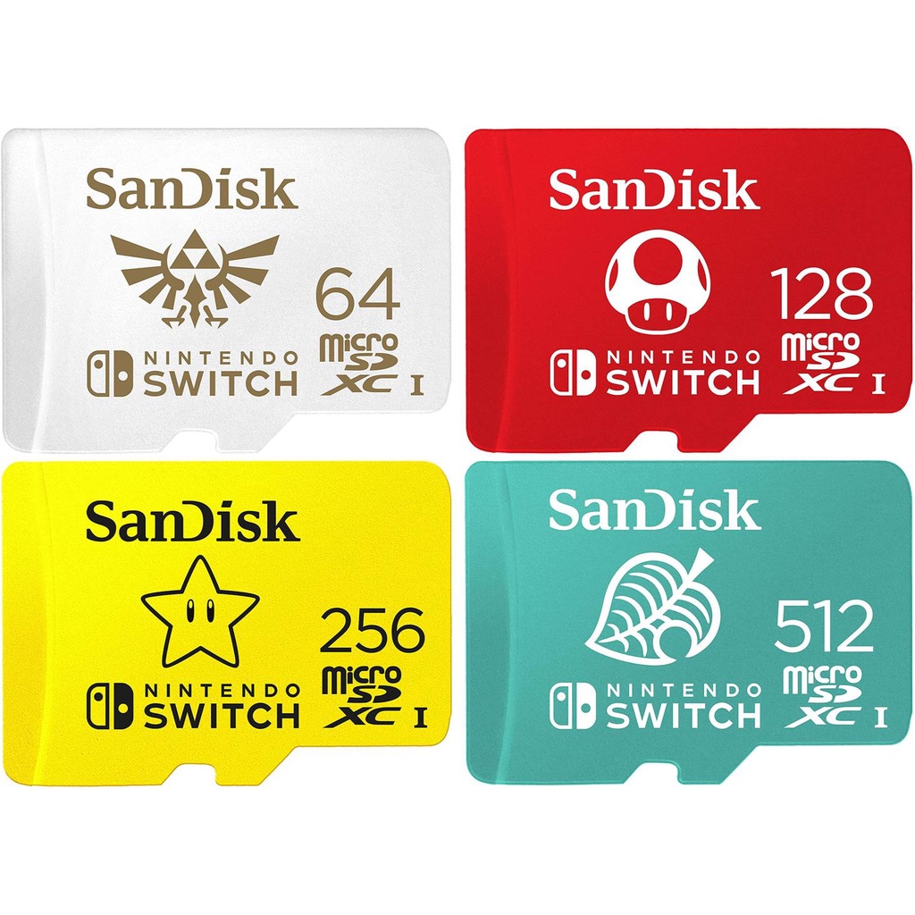 Cartão De Memória Flash SanDisk Micro SD Nintendo Switch 128GB 256GB 512GB