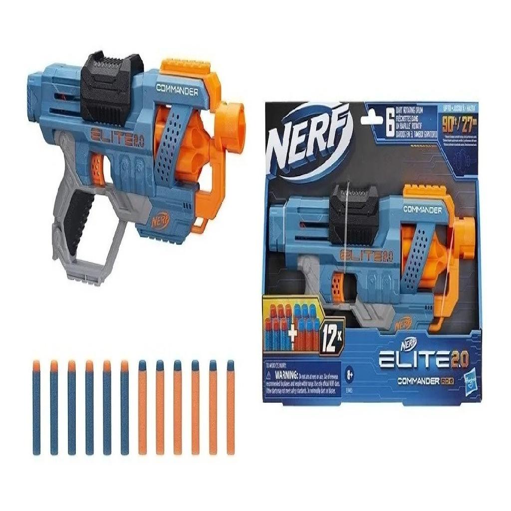 Lançador de Dardos Nerf Elite 2.0 Commander RD-6 E9486 Hasbro - Faz a Boa!