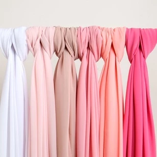 Lenços Escharpe festa tecidp De Chiffon Liso 50x160cm