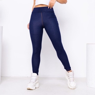 Calça Legging Sublimada Fitness Imita Jeans Fake Jeans – Galvic