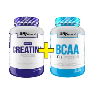 Kit BCAA Fit 100g Tangerina + Creatina 100g - BRN Foods