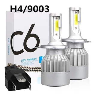 Par Lâmpada Led H4 72w 7200 Lumens 8000k Super Branca 12v