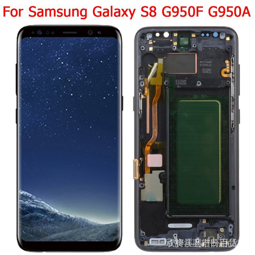 Original Para samsung galaxy s8 lcd display Com Moldura  