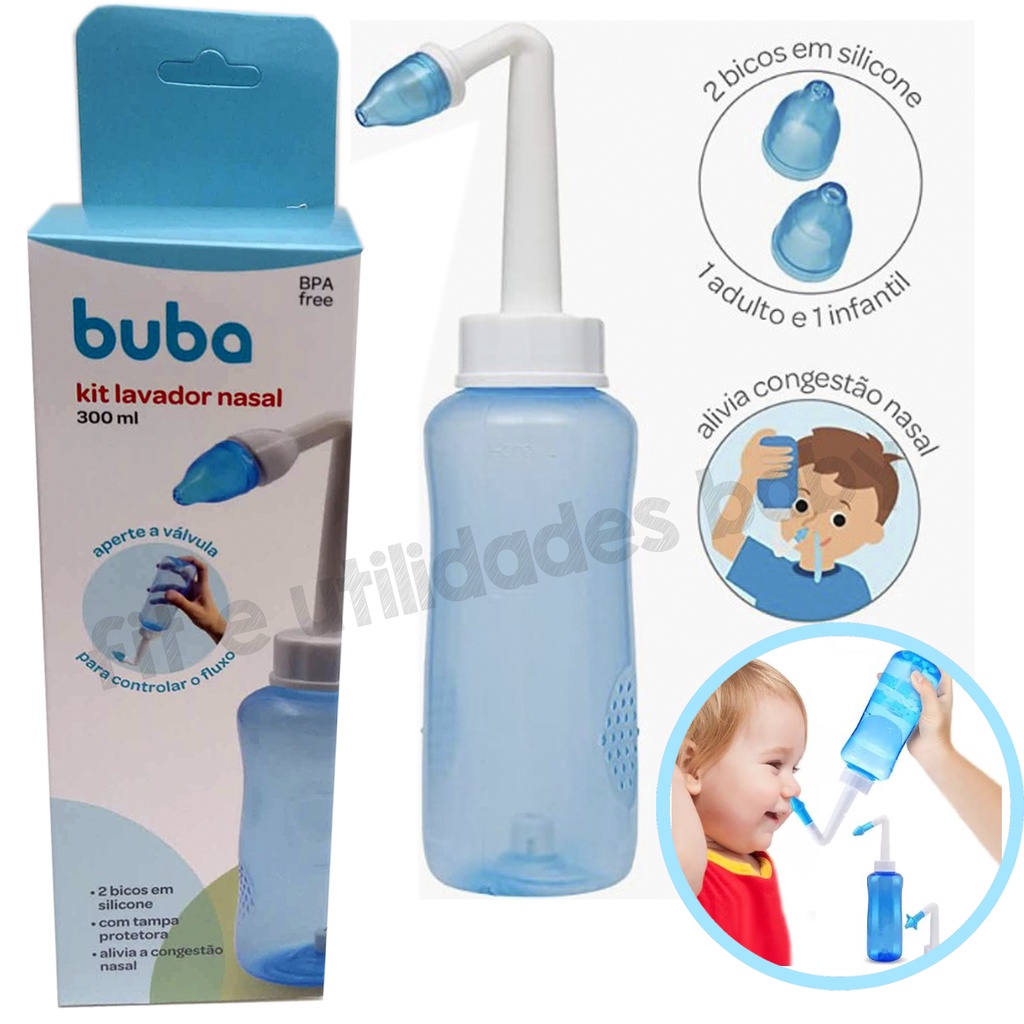 Seringa Lavagem Nasal Buba Bebê Higienizador Bico Silicone