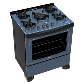 Fogão Dako Azul 5 bocas com mesa de vidros Dakolors - Bivolt