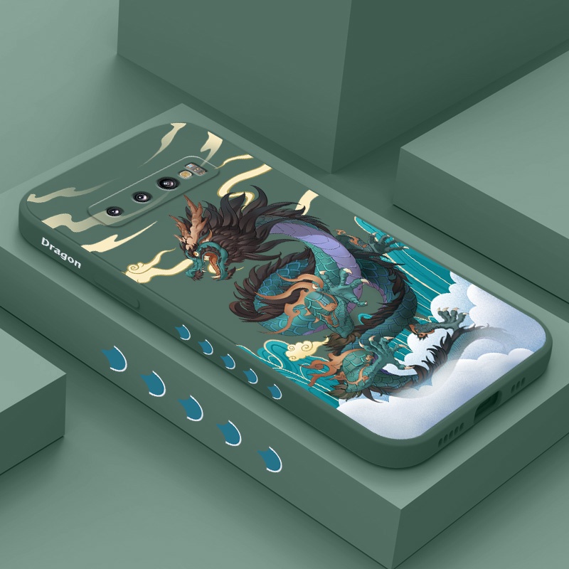 Capa Tradicional Criativa De Telefone Dragão Para Samsung Galaxy S10 S10E Plus Flexível S9 Sensação Confortável