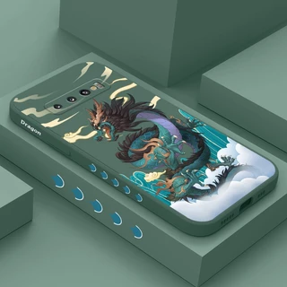 Capa Tradicional Criativa De Telefone Dragão Para Samsung Galaxy S10 S10E Plus Flexível S9 Sensação Confortável