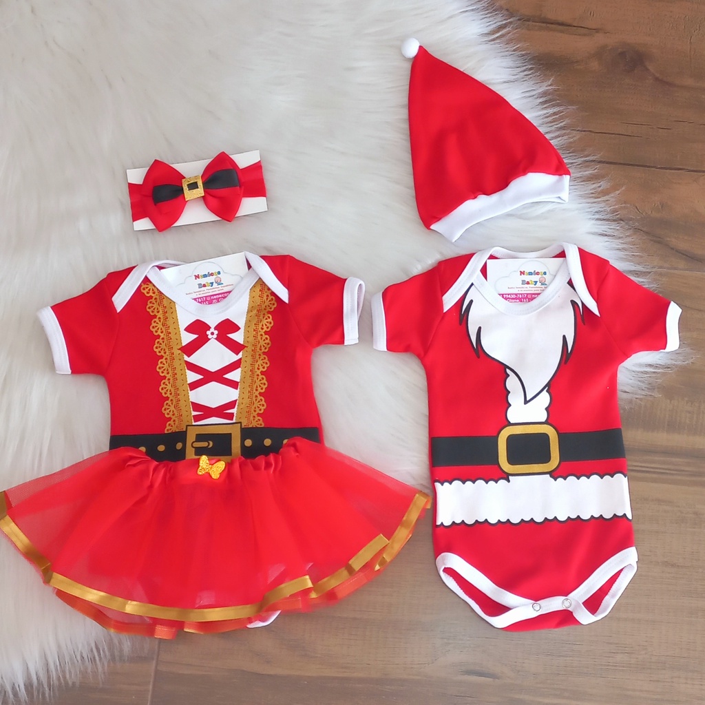 Roupa mamae best sale noel para bebe