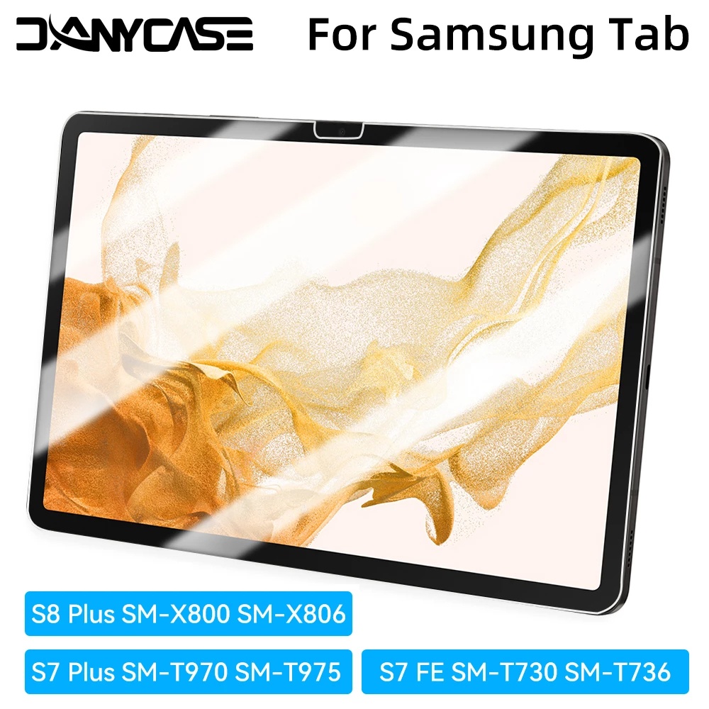 Danycase Película De Vidro Temperado 9h Para Samsung Galaxy Tab S8 Plus Sm X800 X806 S7 Fe T730 1662