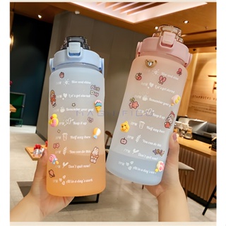 Garrafa De água Esportiva 2000 ML Com Canudo Garrafa De água Portátil De Grande Capacidade Copo De Bicicleta De Fitness Garrafa De