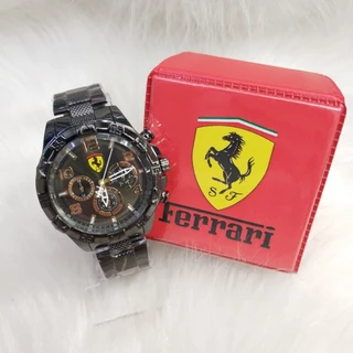 relógio aço inoxidável masculino Ferrari + caixinha