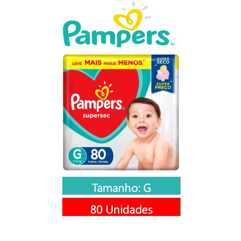 Fralda Pampers Supersec Jumbo M G Xg Xxg Shopee Brasil