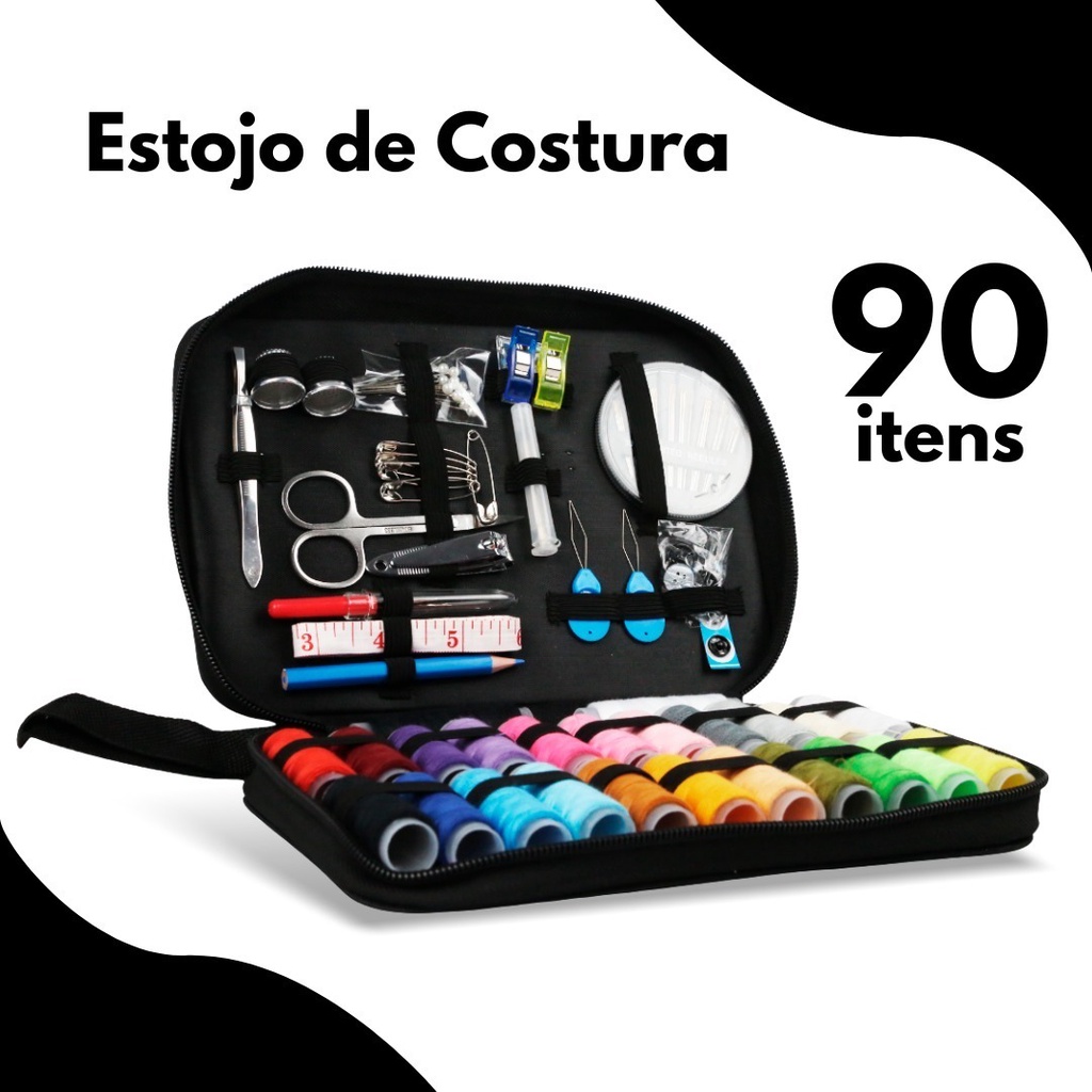 Kit De Costura E Linhas C/ 90 Peças - Completo - Nybc