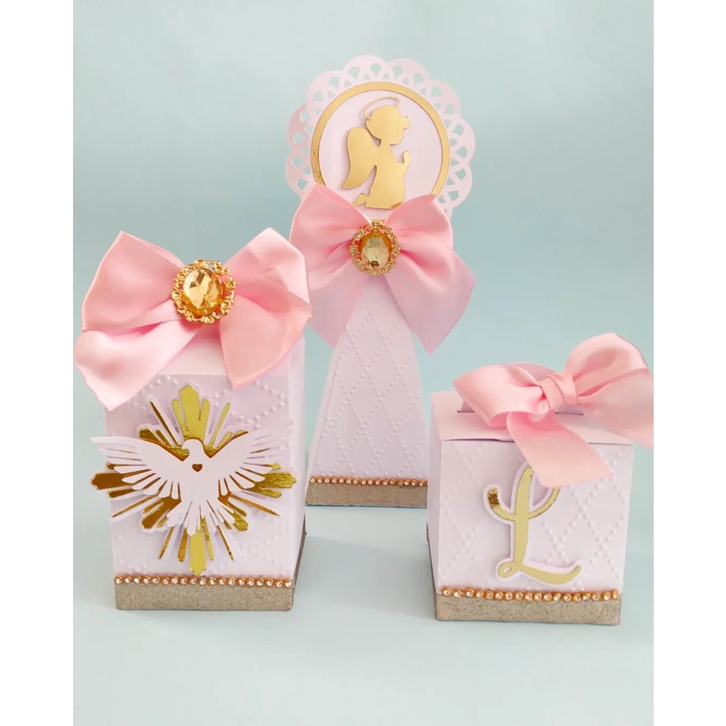 Kit Batizado Rosa / Personalizados Batizado Menina /Lembrança batizado ...