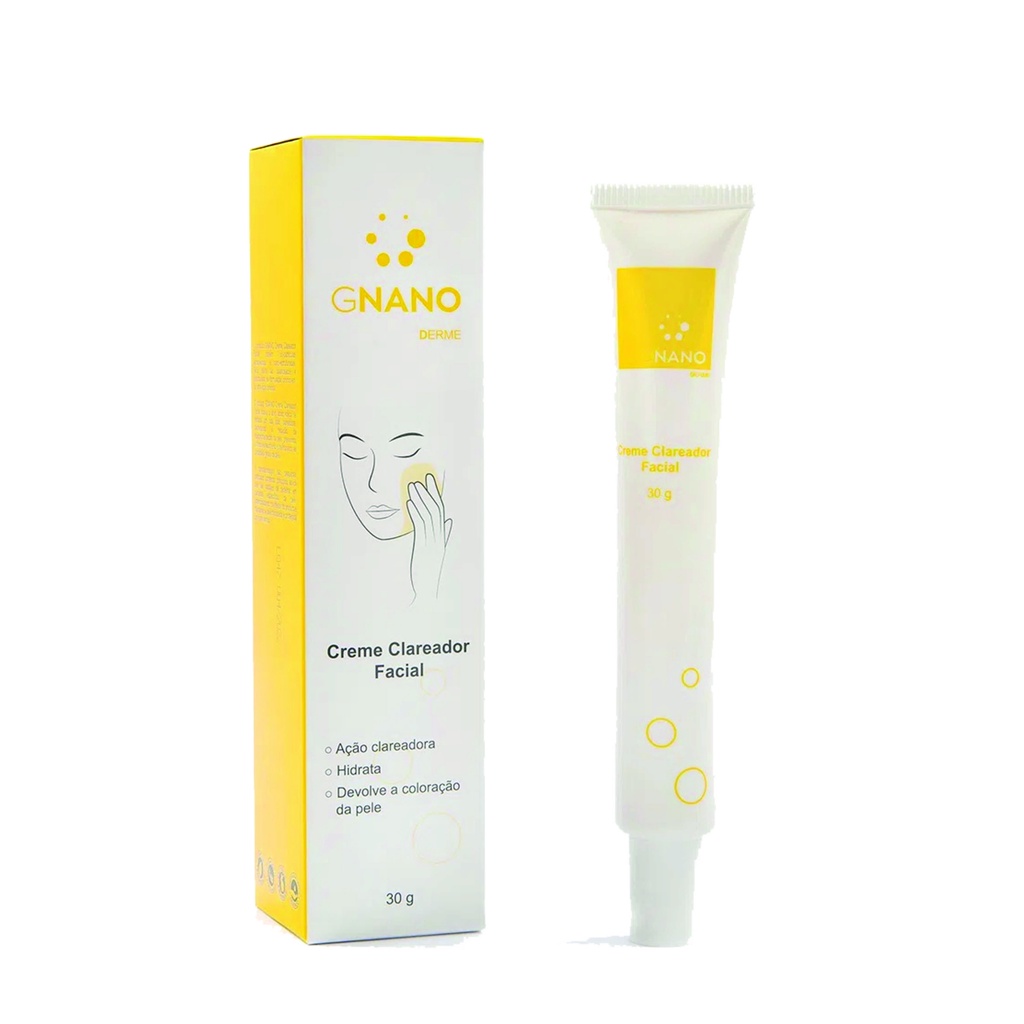 CREME CLAREADOR FACIAL GNANO 30G | Shopee Brasil