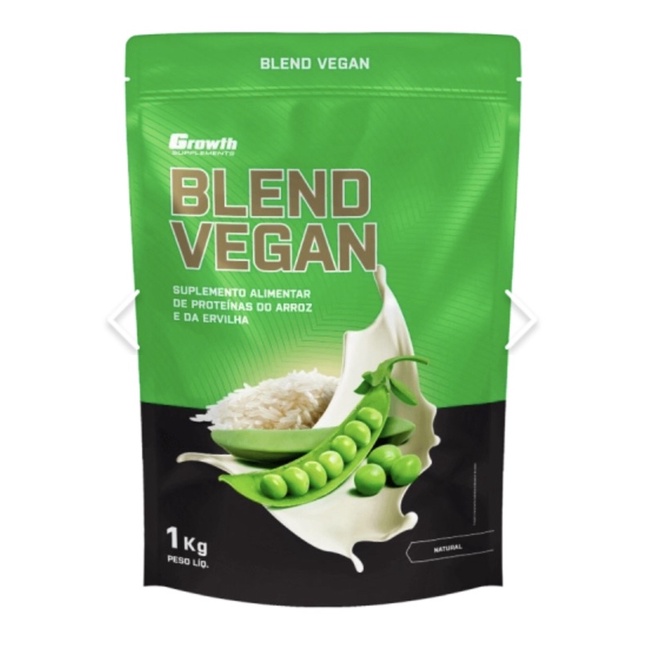 Proteina Vegana Blend Vegan Protein 1kg – Growth Supplements – Whey Vegano Sem Lactose