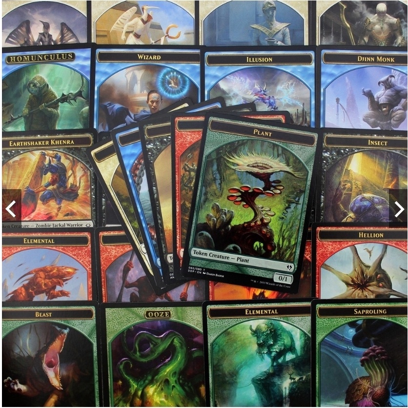 MAGIC BOOSTER REPACK 50 CARDS FICHAS TOKENS | Shopee Brasil