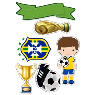 Topo de Bolo Brasil Seleção brasileira Topper Copa do Mundo em